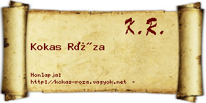 Kokas Róza névjegykártya